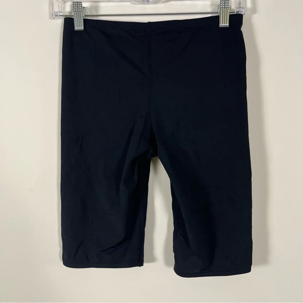 TYR Boys Durafast Elite Jammer Swimsuit Solid Black Swim Size 26****